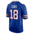 B.Bills #18 Brandin Cooks Royal Team Game Stitched Football American Jersey