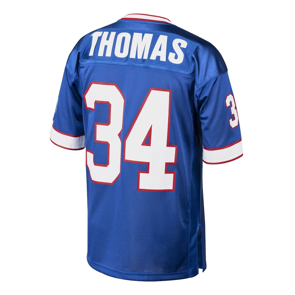 B.Bills #34 Thurman Thomas Mitchell & Ness Royal Authentic Throwback Retired Player Stitched Football American Jersey