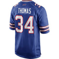 B.Bills #34 Thurman Thomas Royal Game Retired Player Stitched Football American Jersey