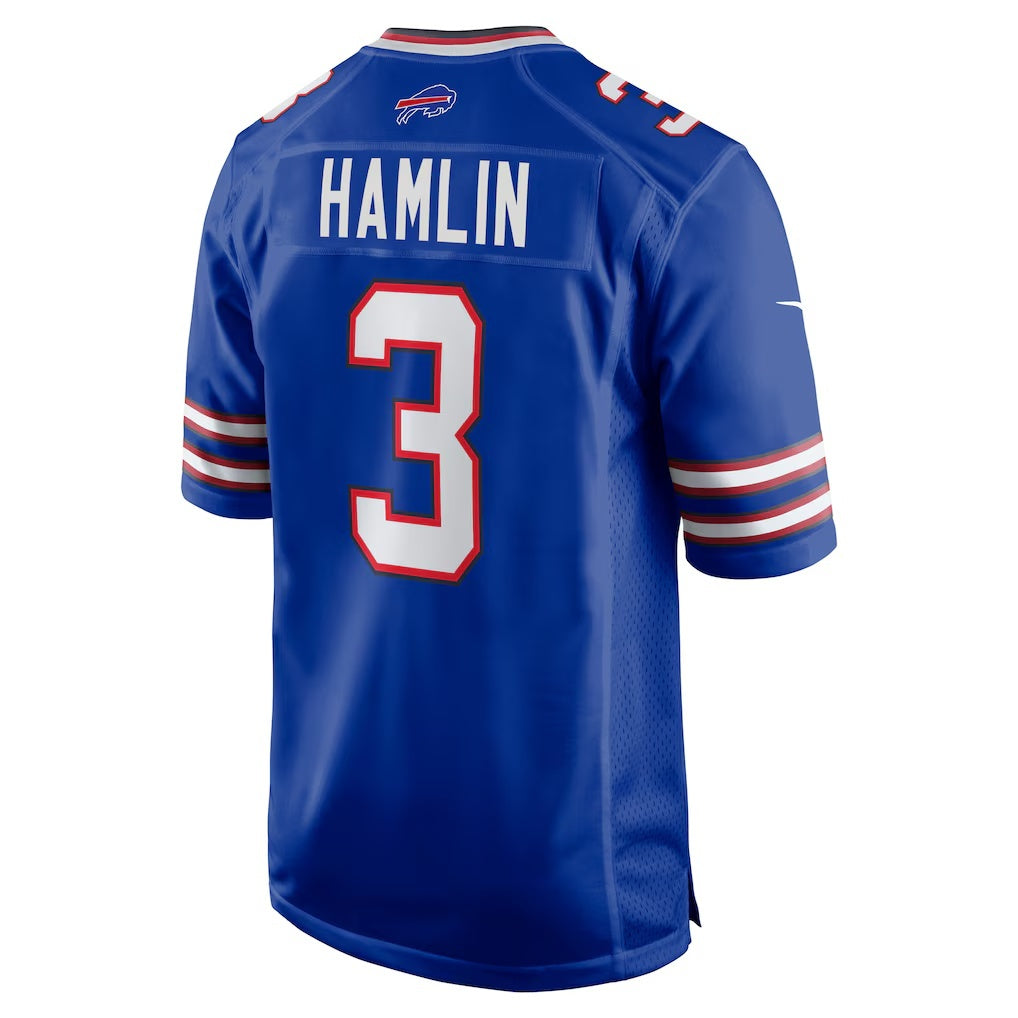 B.Bills #3 Damar Hamlin Royal Game Stitched Football American Jersey