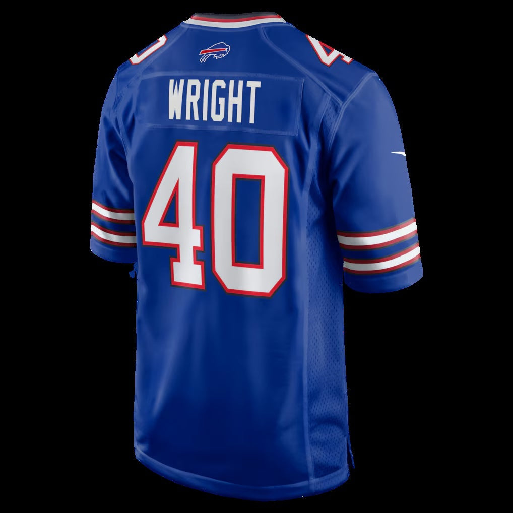B.Bills #40 Matthew Wright Royal Team Game Stitched Football American Jersey