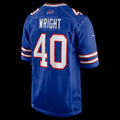 B.Bills #40 Matthew Wright Royal Team Game Stitched Football American Jersey