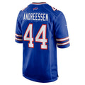 B.Bills #44 Joe Andreessen Royal Game Stitched Football American Jersey