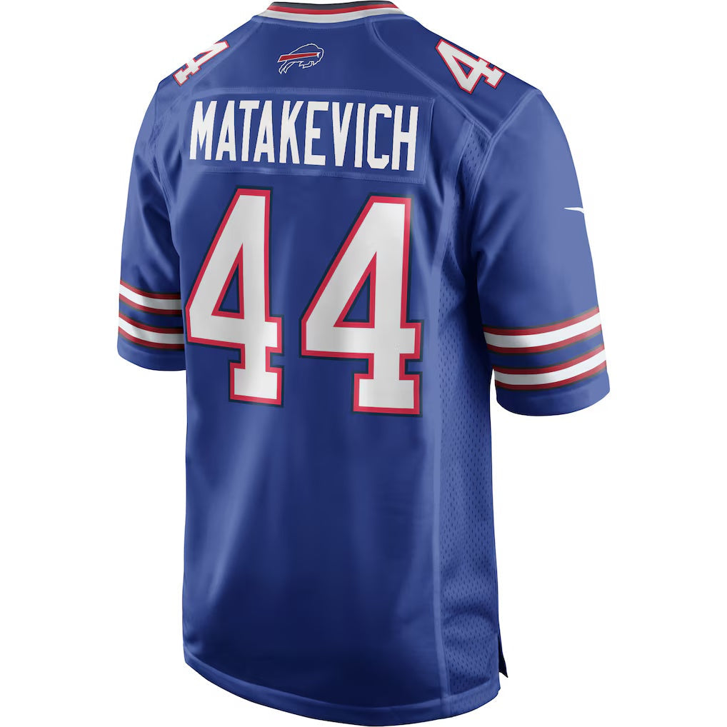 B.Bills #44 Tyler Matakevich Royal Game Player Stitched Football American Jersey