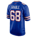 B.Bills #68 Tylan Grable Royal Game Stitched Football American Jersey