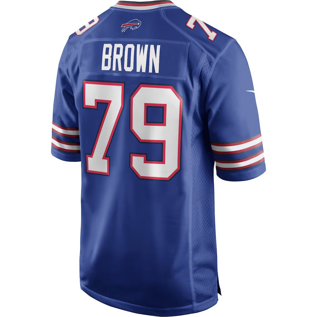 B.Bills #79 Ruben Brown Royal Game Retired Player Stitched Football American Jersey