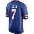 B.Bills #7 Doug Flutie Royal Game Retired Player Stitched Football American Jersey