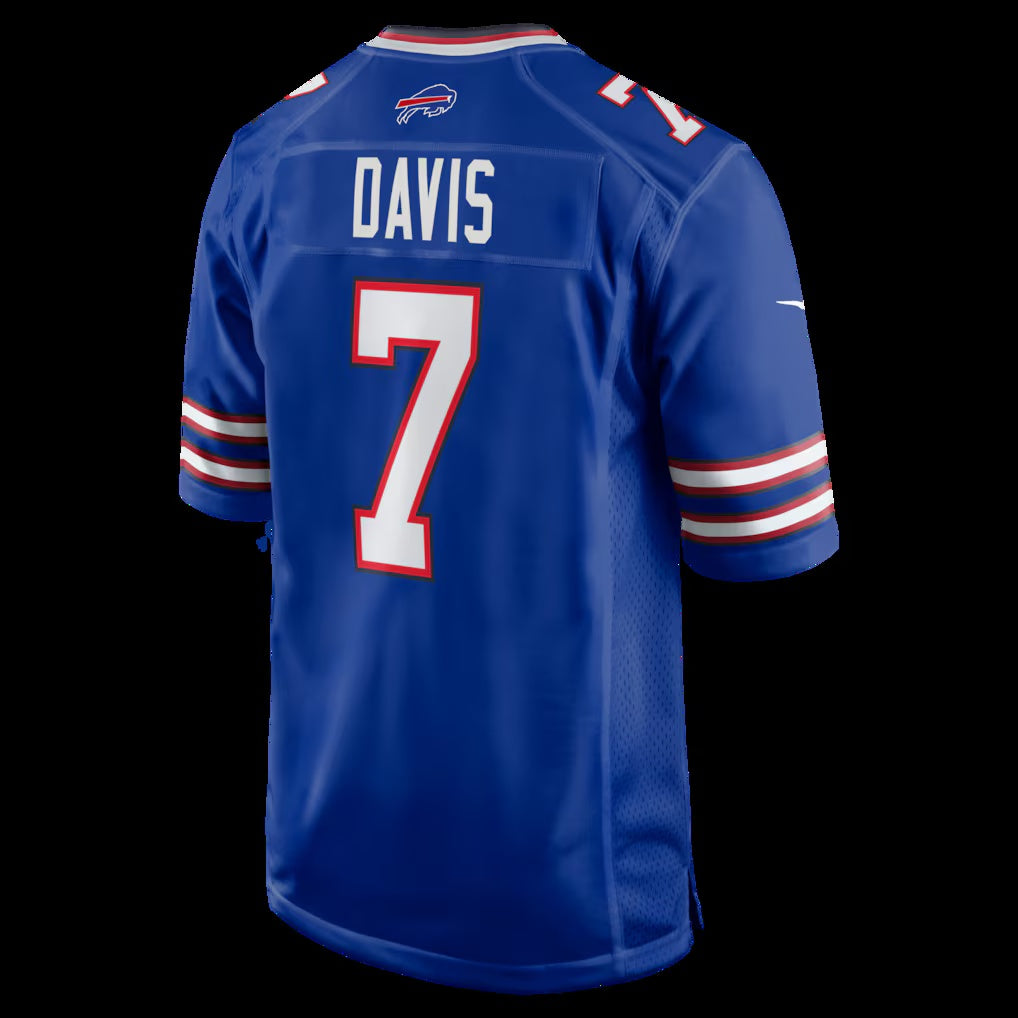 B.Bills #7 Ray Davis Royal Team Game Stitched Football American Jersey