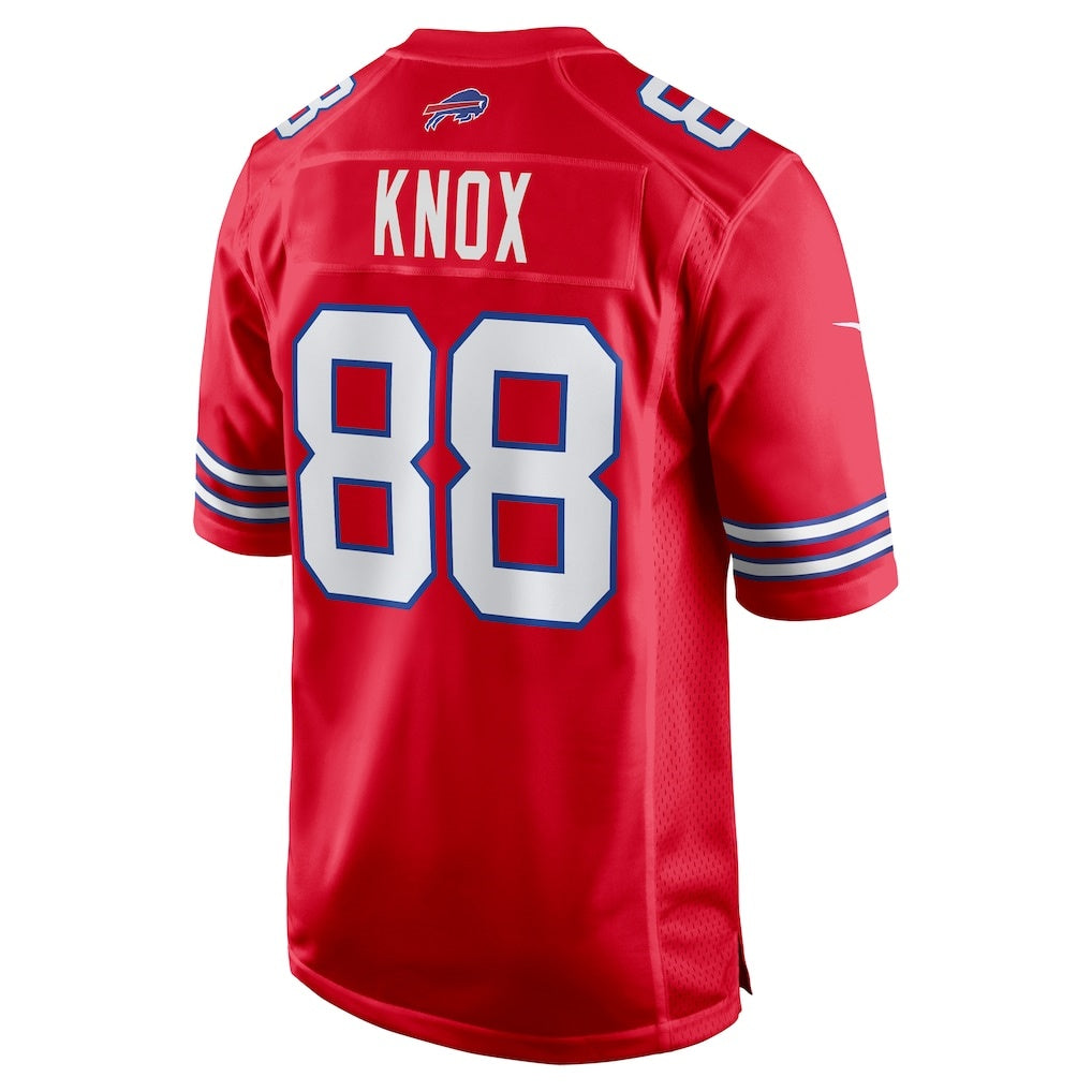 B.Bills #88 Dawson Knox Red Alternate Game Stitched Football American Jersey