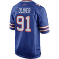 B.Bills #91 Ed Oliver Royal Team Game Player Stitched Football American Jersey