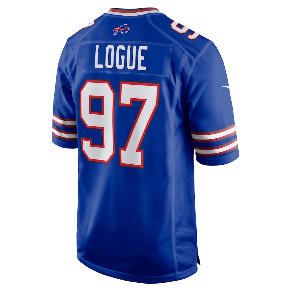 B.Bills #97 Zion Logue Royal Team Game Stitched Football American Jersey