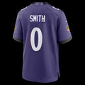 B.Ravens #0 Roquan Smith Purple Team Game Stitched Football American Jersey