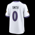 B.Ravens #0 Roquan Smith White Game Stitched Football American Jersey