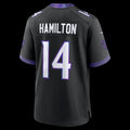 B.Ravens #14 Kyle Hamilton Black Alternate Game Stitched Football American Jersey