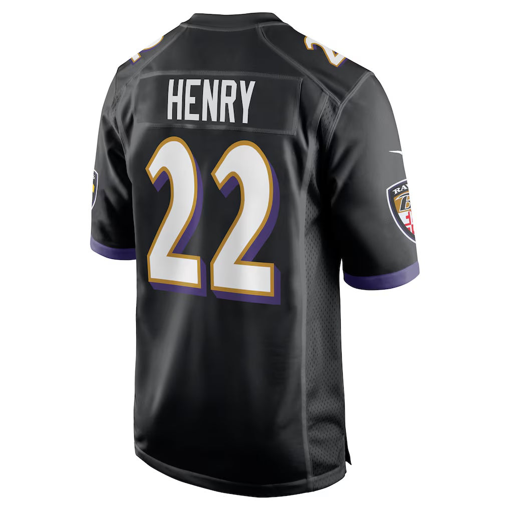 B.Ravens #22 Derrick Henry Black Alternate Game Stitched Football American Jersey