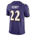 B.Ravens #22 Derrick Henry Purple Vapor F.U.S.E. Limited Stitched Football American Jersey