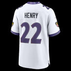 B.Ravens #22 Derrick Henry White Game Stitched Football American Jersey