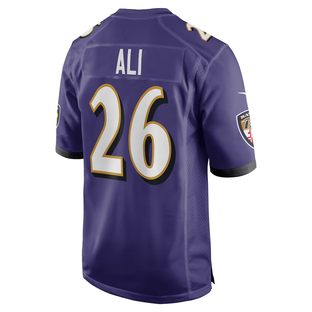 B.Ravens #26 Rasheen Ali Purple Team Game Stitched Football American Jersey