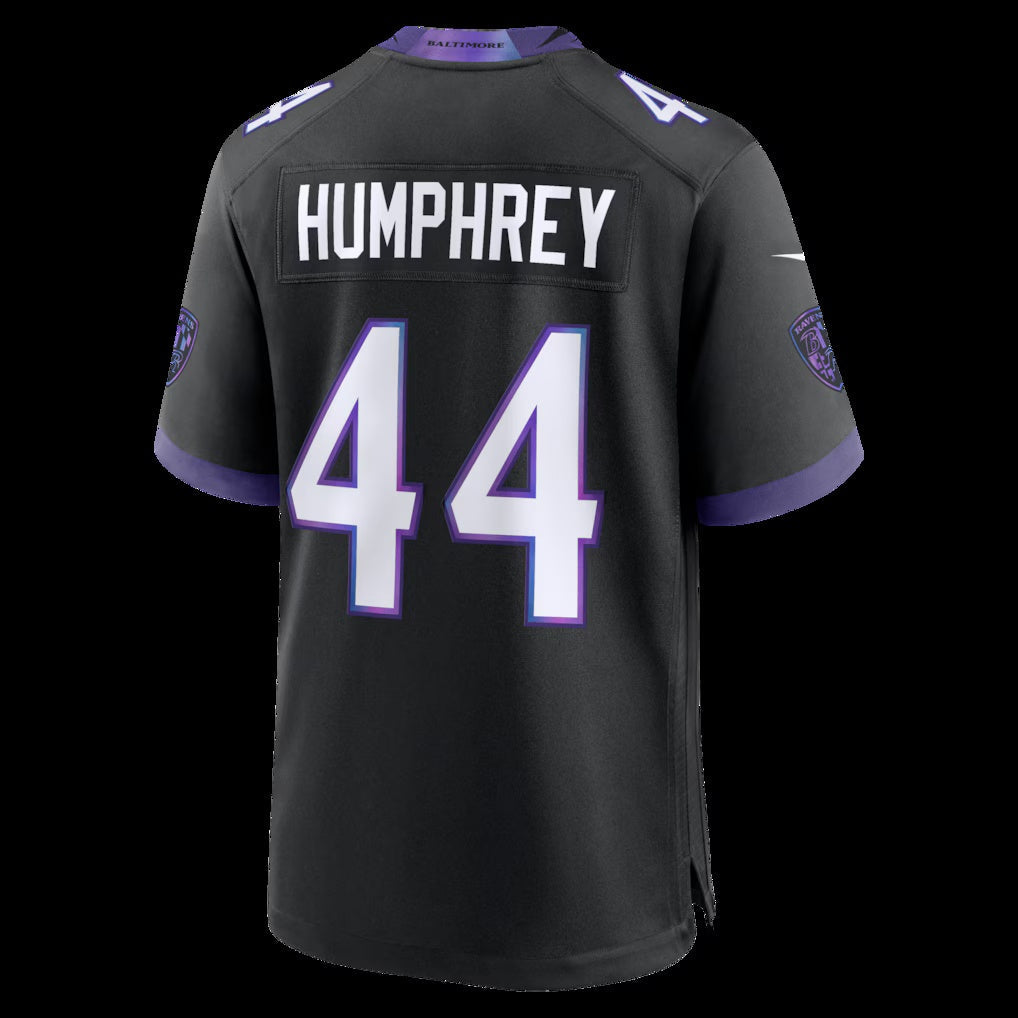 B.Ravens #44 Marlon Humphrey Black Alternate Game Stitched Football American Jersey