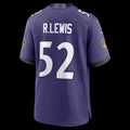 B.Ravens #52 Ray Lewis Purple Team Retired Player Game Stitched Football American Jersey