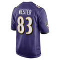 B.Ravens #83 LaJohntay Wester Purple Team Game Stitched Football American Jersey