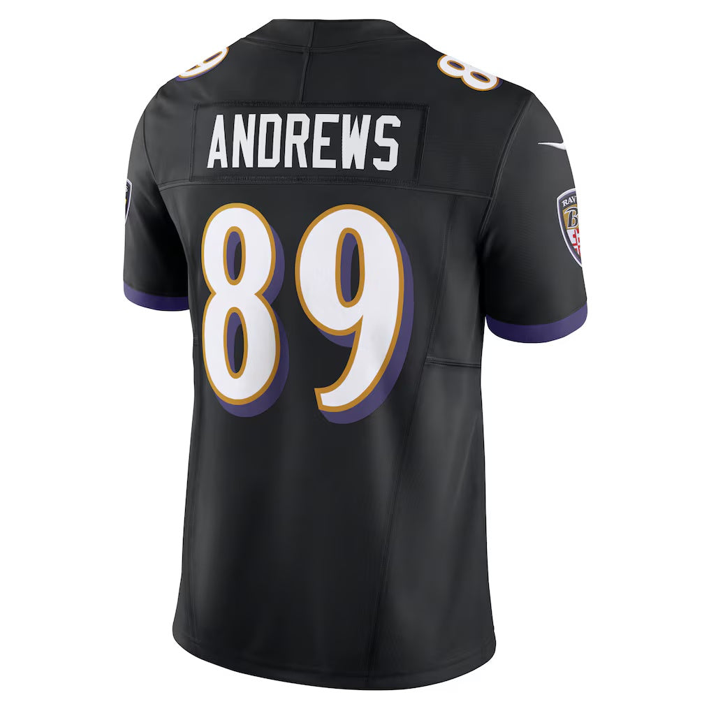 B.Ravens #89 Mark Andrews Black Vapor F.U.S.E. Limited Stitched Football American Jersey