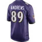 B.Ravens #89 Mark Andrews Purple Game Stitched Football American Jersey