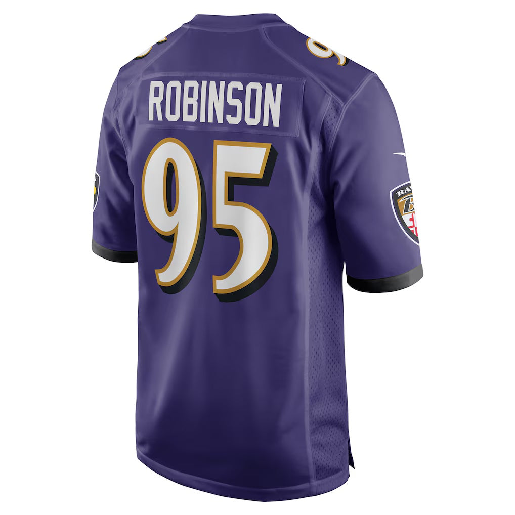 B.Ravens #95 Tavius Robinson Purple Team Game Stitched Football American Jersey