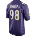 B.Ravens #98 Tony Siragusa Purple Game Retired Player Stitched Football American Jersey