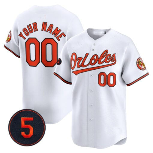 Baltimore Orioles Robinson Patch Vapor Premier Limited Custom Jersey â€?White Baseball Jersey