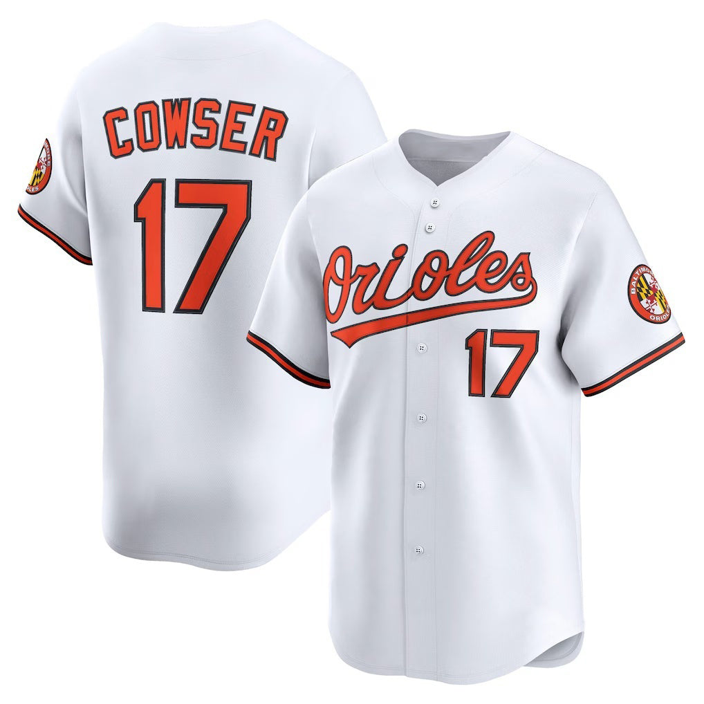Baltimore Orioles #17 Colton Cowser White Home Limited Player Baseball Jersey