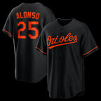 Baltimore Orioles #25 Pete Alonso Black Alternate Replica Baseball Jersey