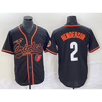 Baltimore Orioles #2 Gunnar Henderson Black With Patch Cool Base Stitched Baseball Jersey