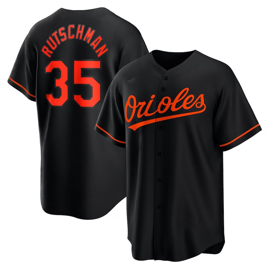 Baltimore Orioles #35 Adley Rutschman Black Alternate Replica Player Baseball Jersey