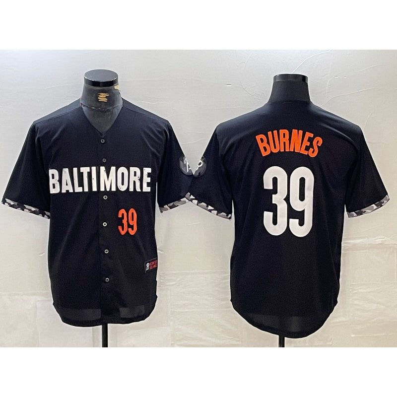 Baltimore Orioles #39 Corbin Burnes Number Black 2023 City Connect Cool Base Stitched Baseball Jersey