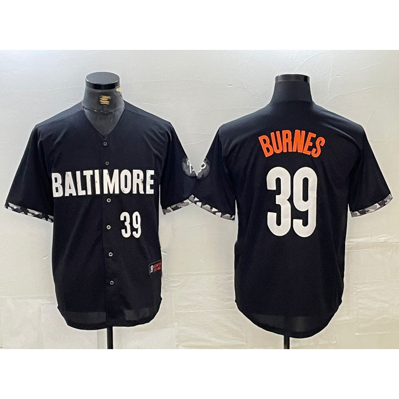 Baltimore Orioles #39 Corbin Burnes Number Black 2023 City Connect Cool Base Stitched Baseball Jersey