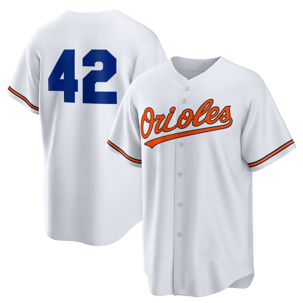 Baltimore Orioles #42 Jackie Robinson White Home 2025 Day Replica Baseball Jersey
