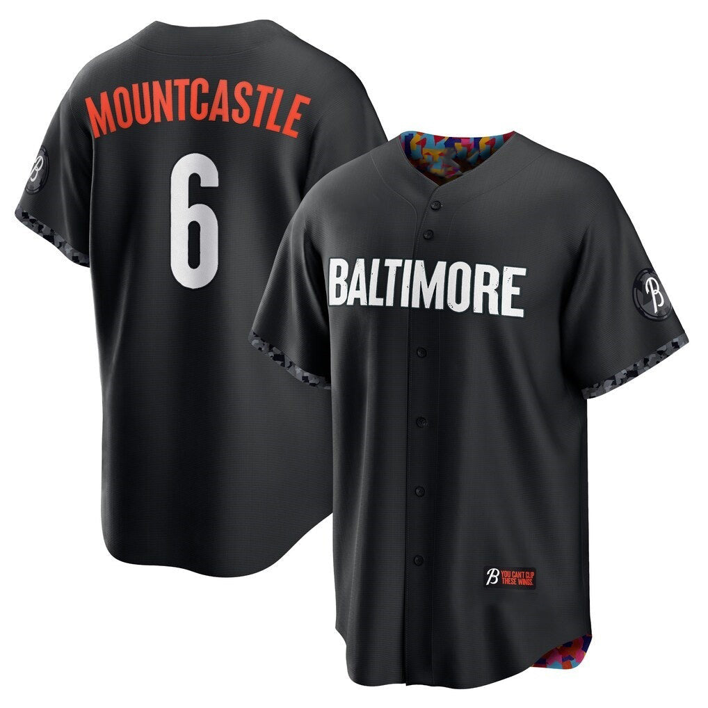Baltimore Orioles #6 Ryan Mountcastle Black City Connect Replica Player Baseball Jersey