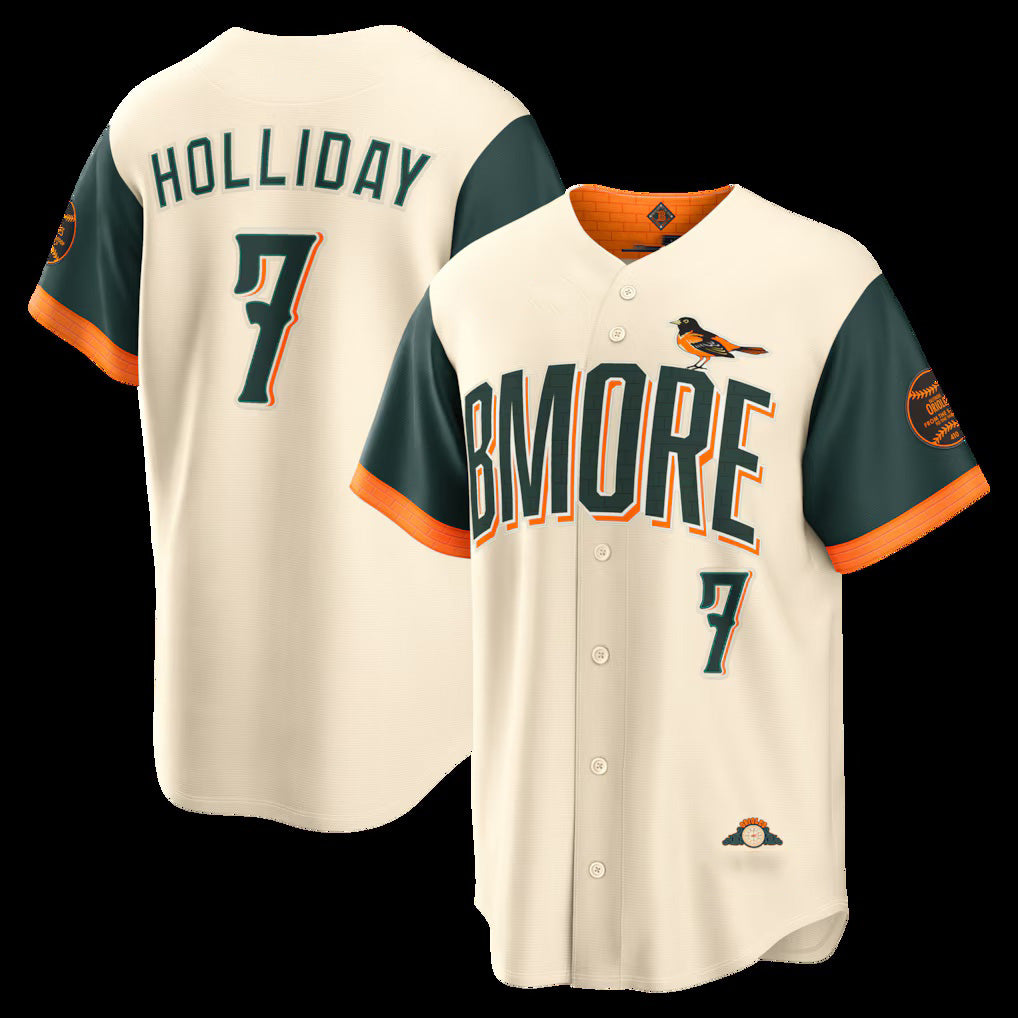 Baltimore Orioles #7 Jackson Holliday Natural 2026 City Connect Stadium Baseball Jersey