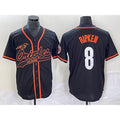Baltimore Orioles #8 Cal Ripken Jr Black Cool Base Stitched Baseball Jersey