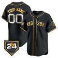 Boston Red Sox 2024 Spring Training Patch Vapor Premier Limited Custom Jersey ¨C All Stitched-Black Baseball Jersey
