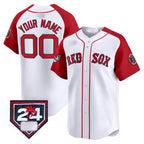 Boston Red Sox 2024 Spring Training Patch Vapor Premier Limited Custom Jersey ¨C  White Red Baseball Jersey