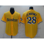 Boston Red Sox #28 J.D.Martinez Yellow City Edition Game 2021 Baseball Jersey
