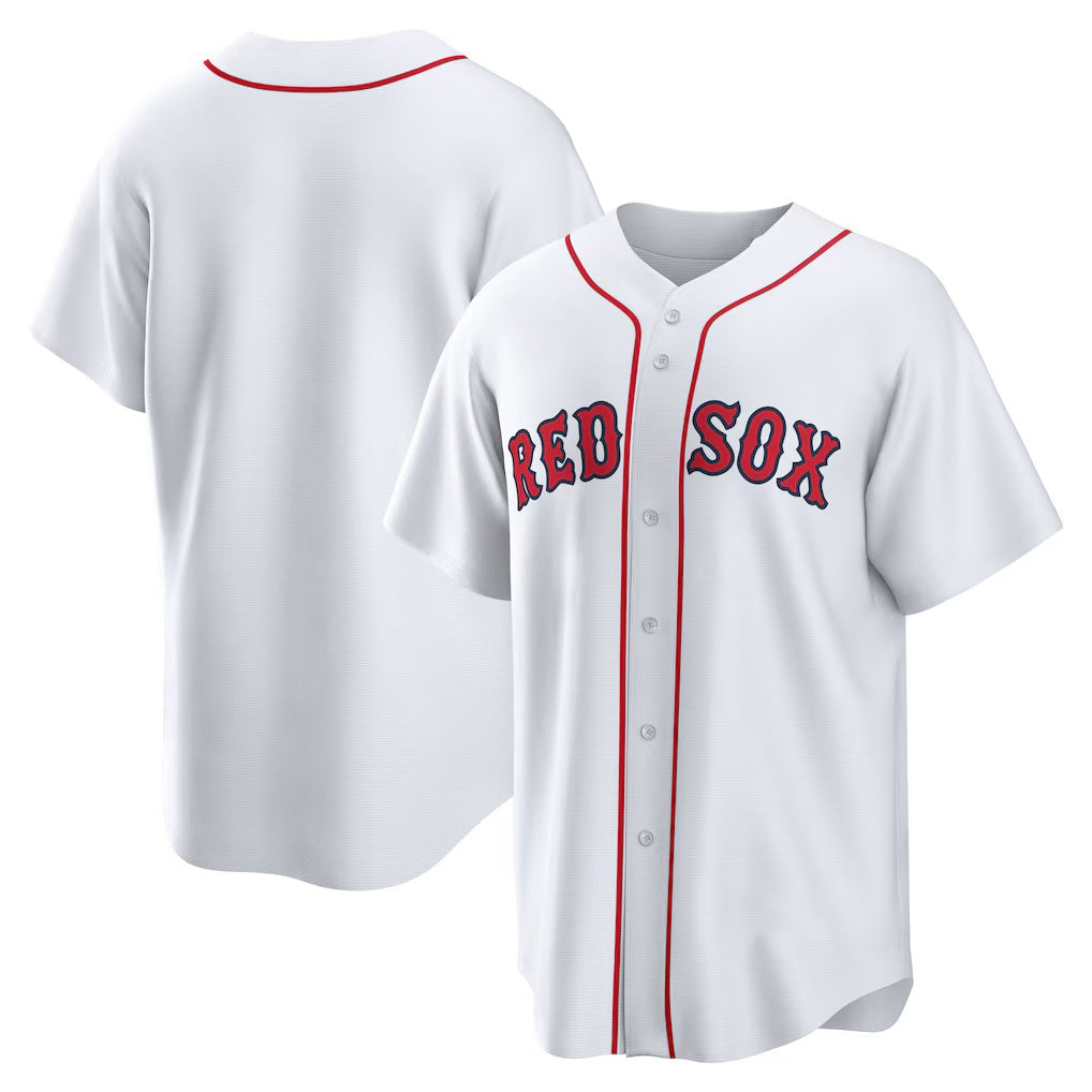 Boston Red Sox White Home Blank Replica Baseball Jersey
