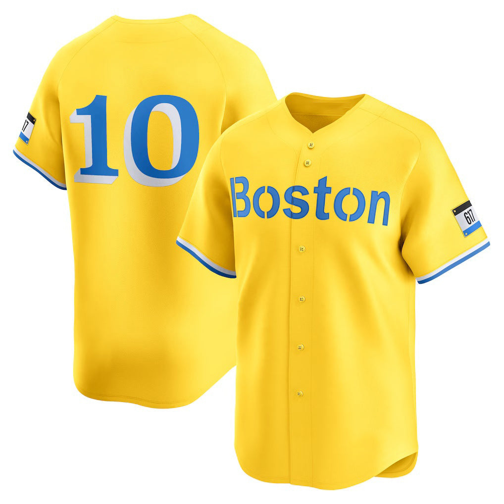 Boston Red Sox #10 Trevor Story Gold City Connect Limited Player Baseball Jersey