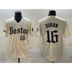 Boston Red Sox #16 Jarren Duran Cream Gothic Vapor Limited Stitched Baseball Jersey