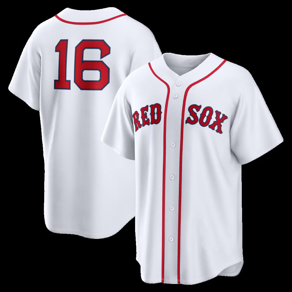 Boston Red Sox #16 Jarren Duran White Home Replica Baseball Jersey