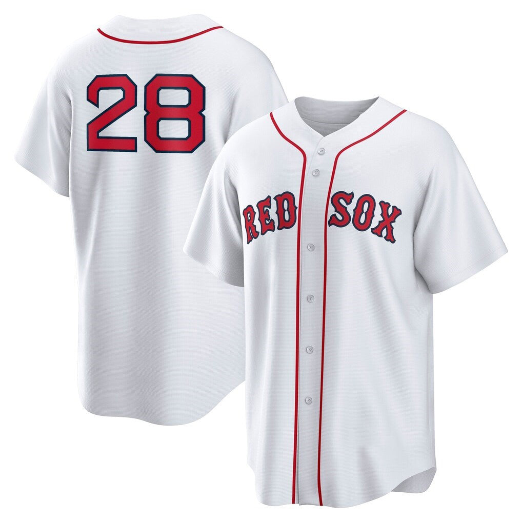 Boston Red Sox #28 Kristian Campbell White Home Replica Baseball Jersey