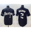 Boston Red Sox #2 Alex Bregman Black Gothic Vapor Limited Stitched Baseball Jersey