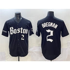Boston Red Sox #2 Alex Bregman Black Gothic Vapor Limited Stitched Baseball Jersey
